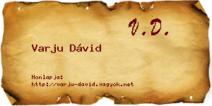 Varju Dávid névjegykártya