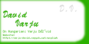 david varju business card